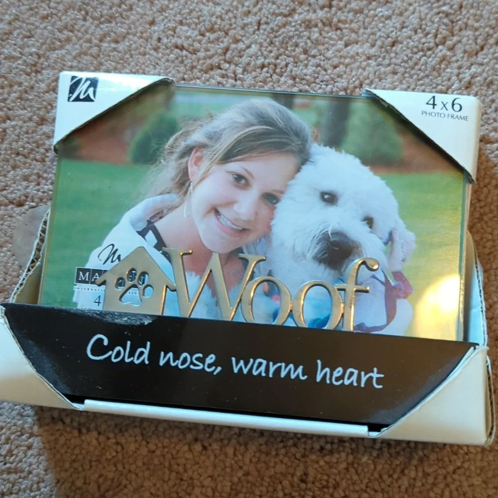 Malden Silver 'Woof' Dog Photo Frame Sale
